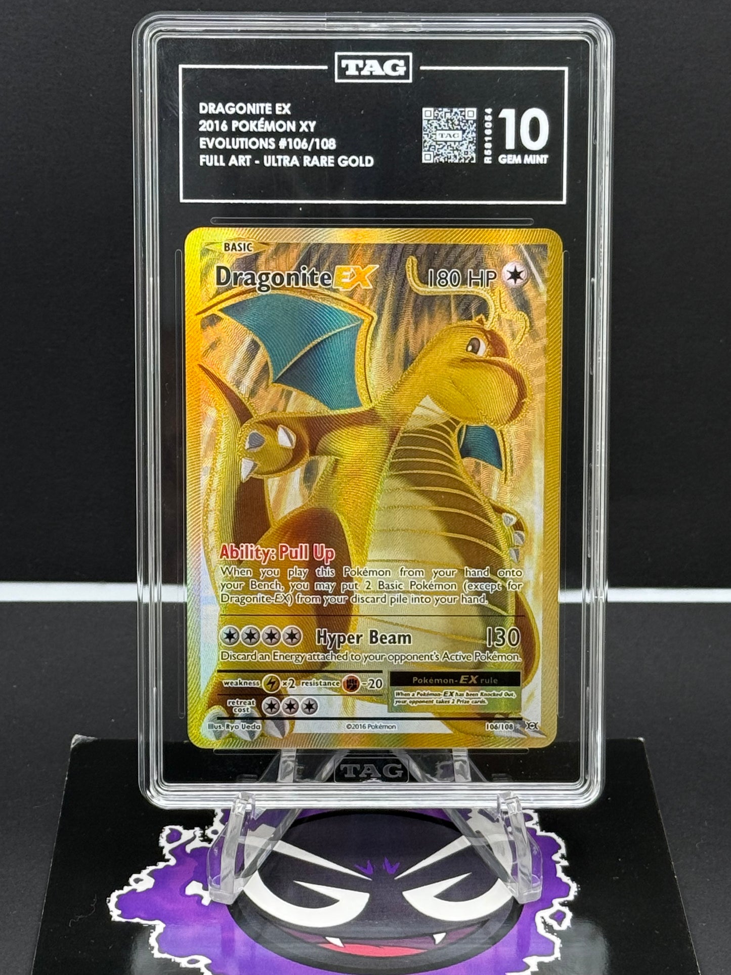 Pokémon Slab# 267 Dragonite EX 106/108 TAG 10