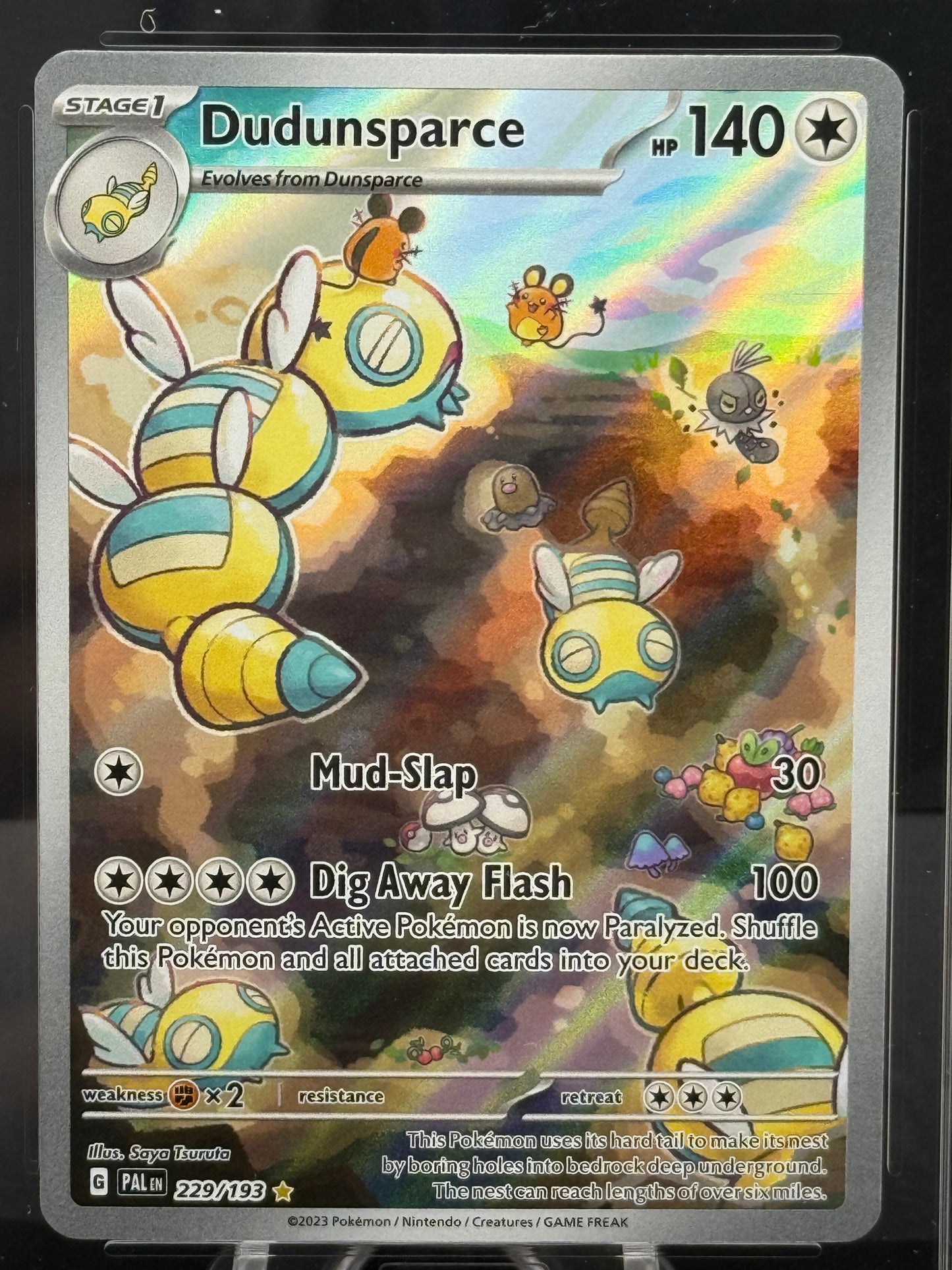 Pokémon Slab# 226 Dudunsparce IR 229/193 TAG 8