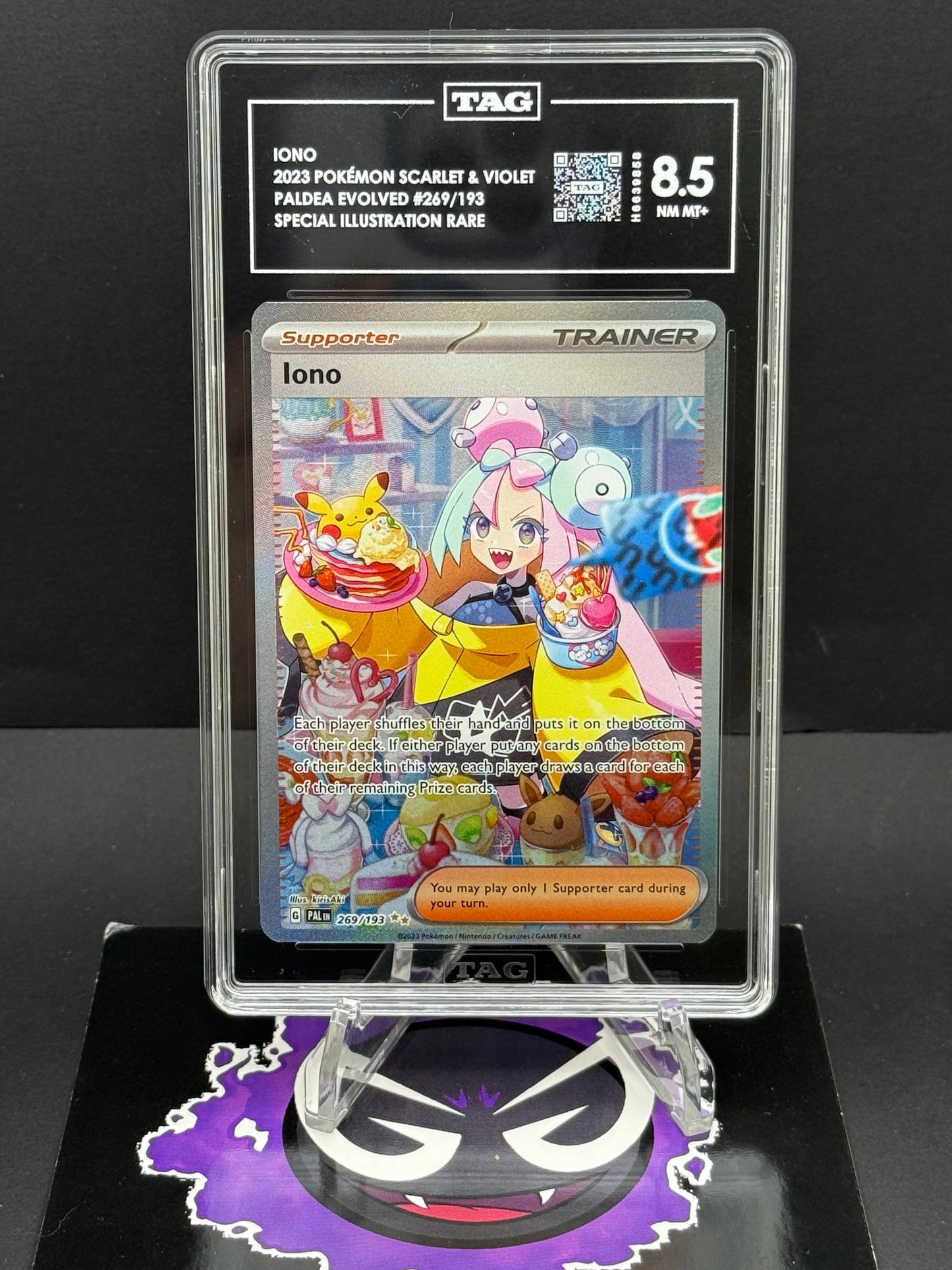 Pokémon Slab# 281 Iono SIR 269/193 TAG 8.5