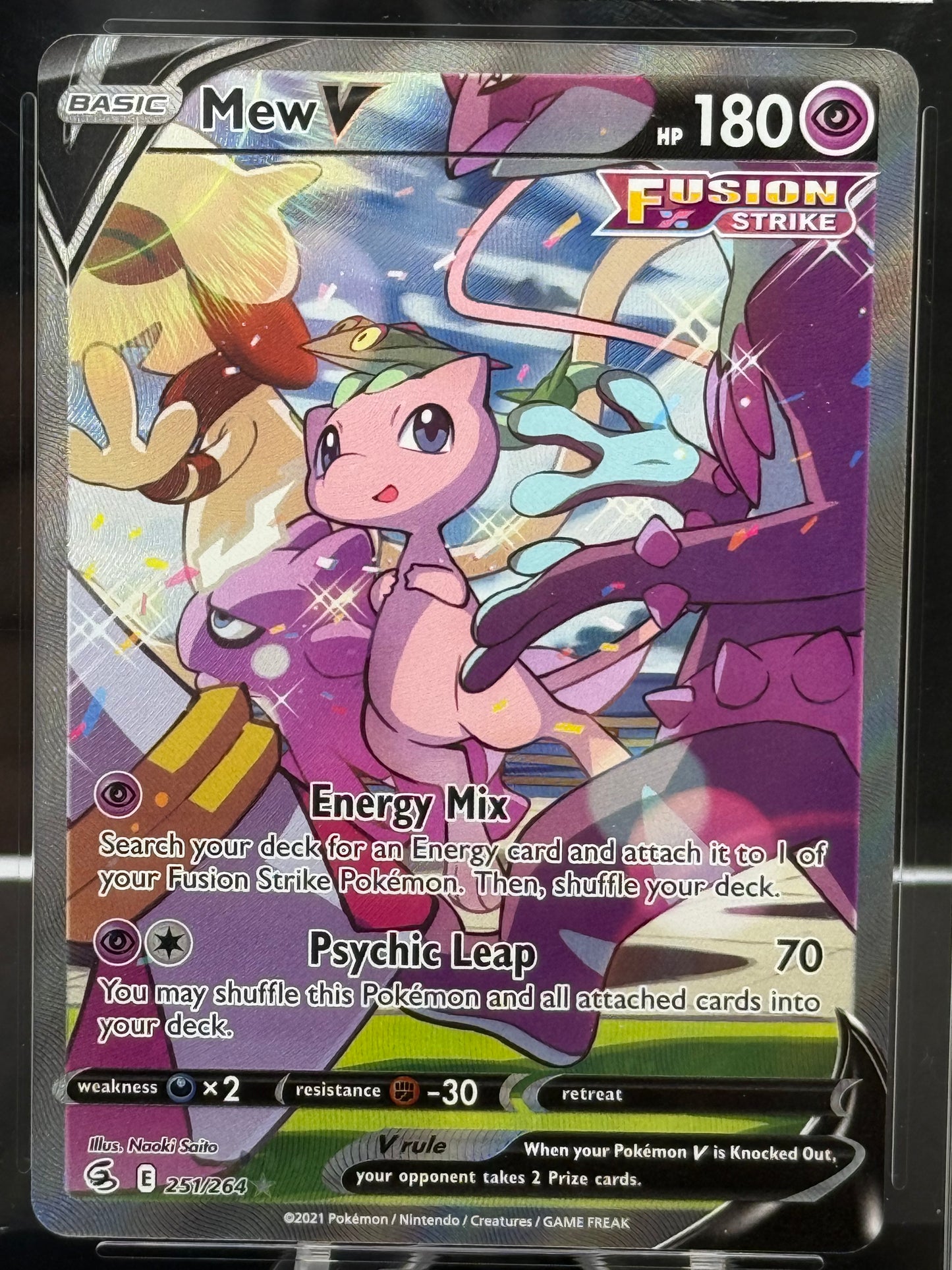 Pokémon Slab# 280 Mew V 251/264 TAG 7