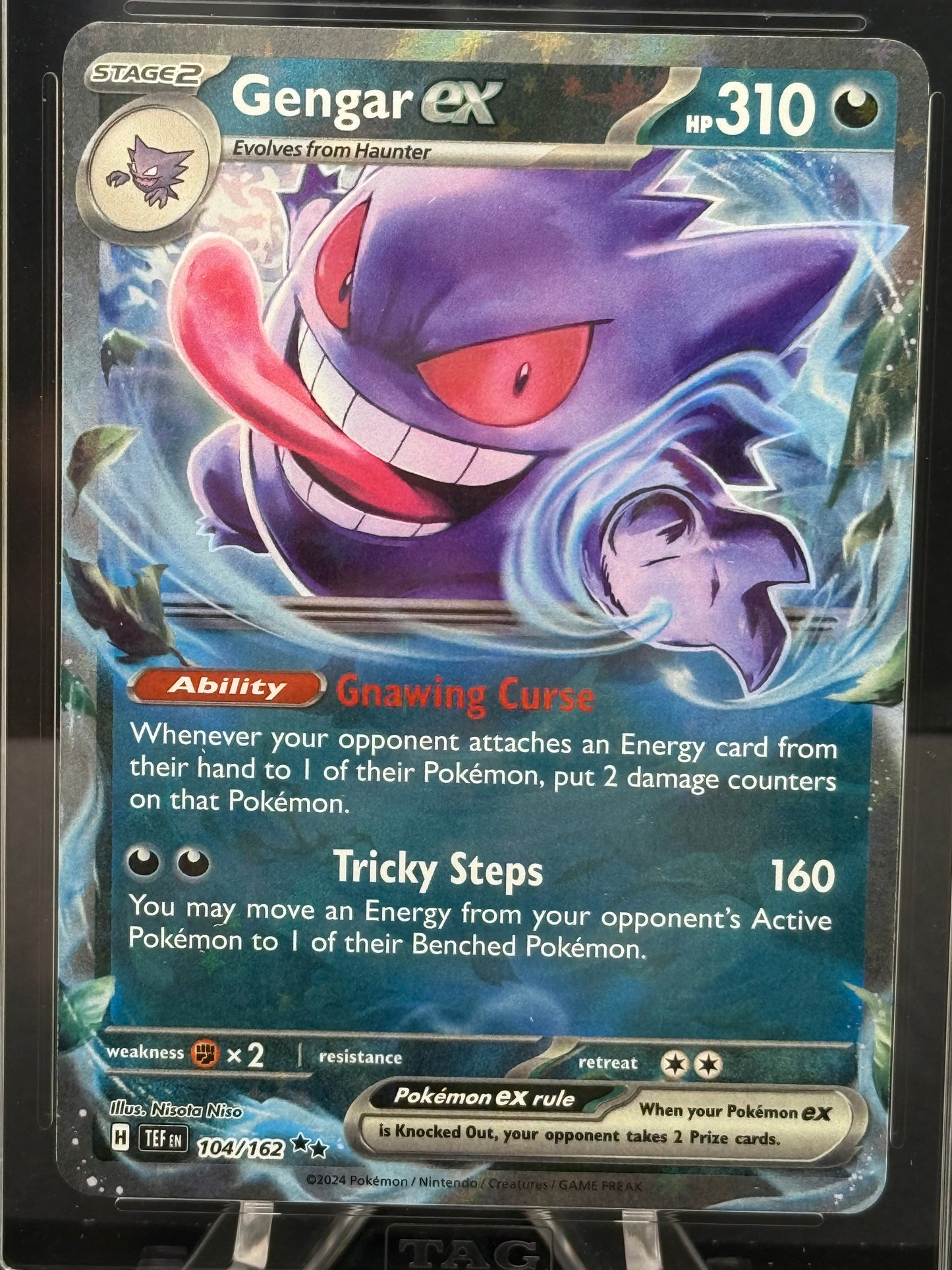 Pokémon Slab# 220 Gengar Ex 104/162 TAG 9