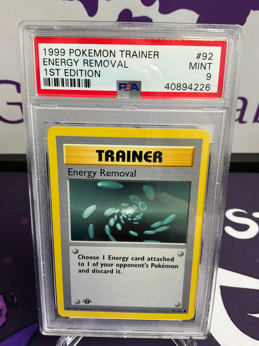 1999 Trainer Energy Removal 1st Edition PSA 9 #92