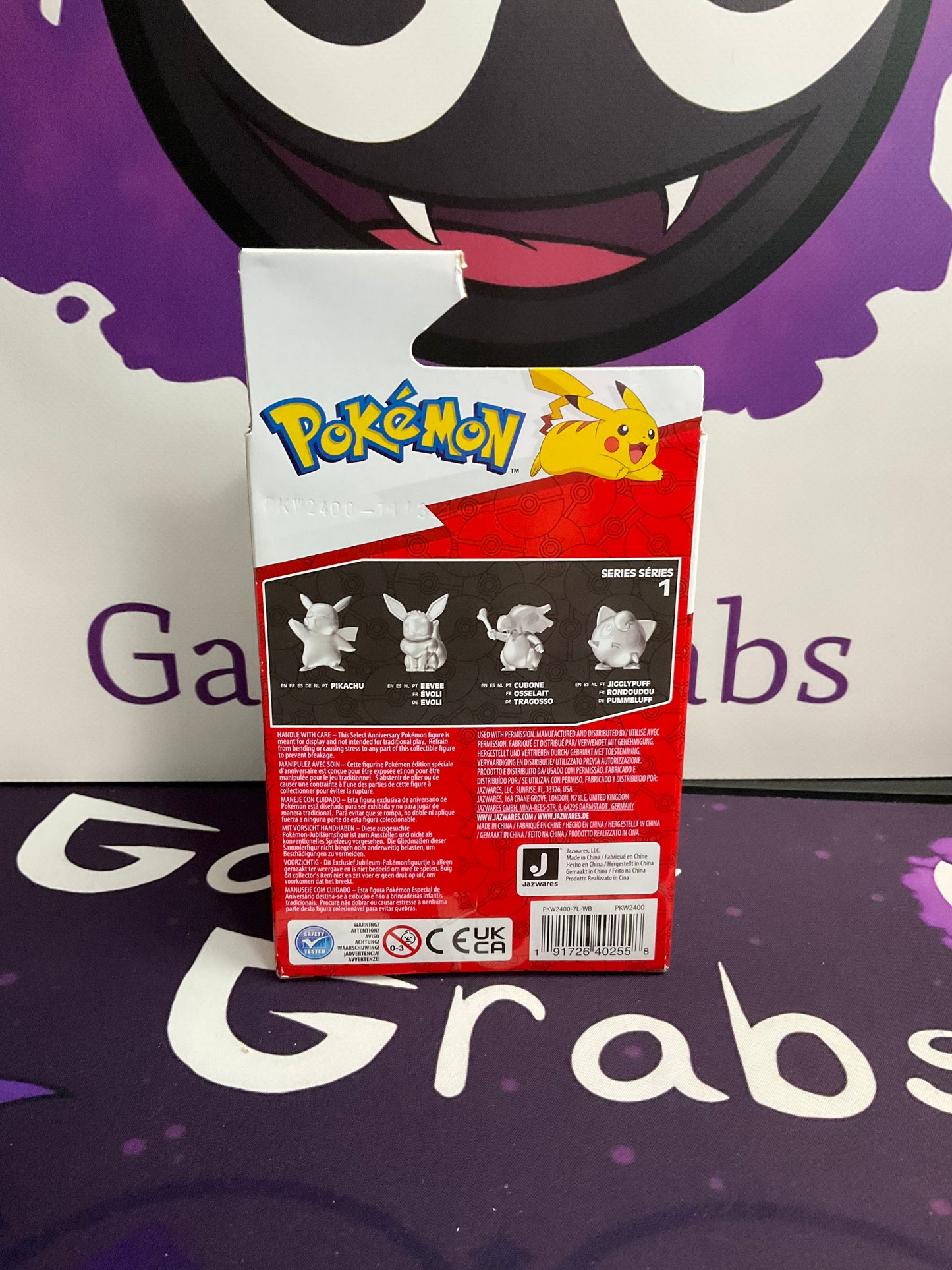Pokémon 25th Anniversary Select Jigglypuff Silver Battle Figure Toy