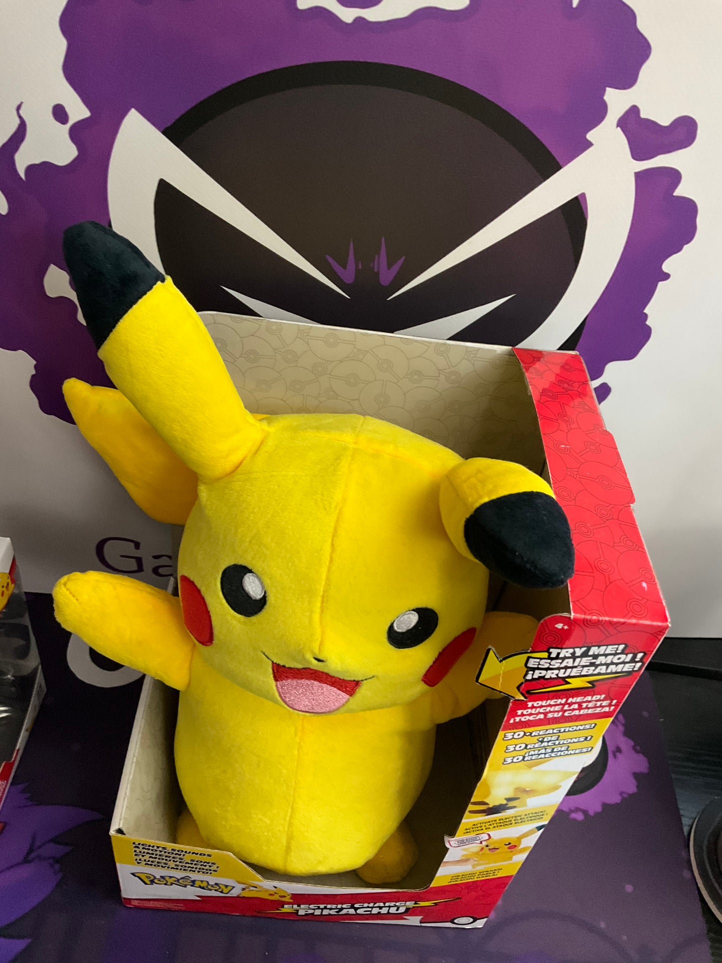 Pokémon Pikachu Electric Charge Plush W/ Lights, Sound & Motion Toy