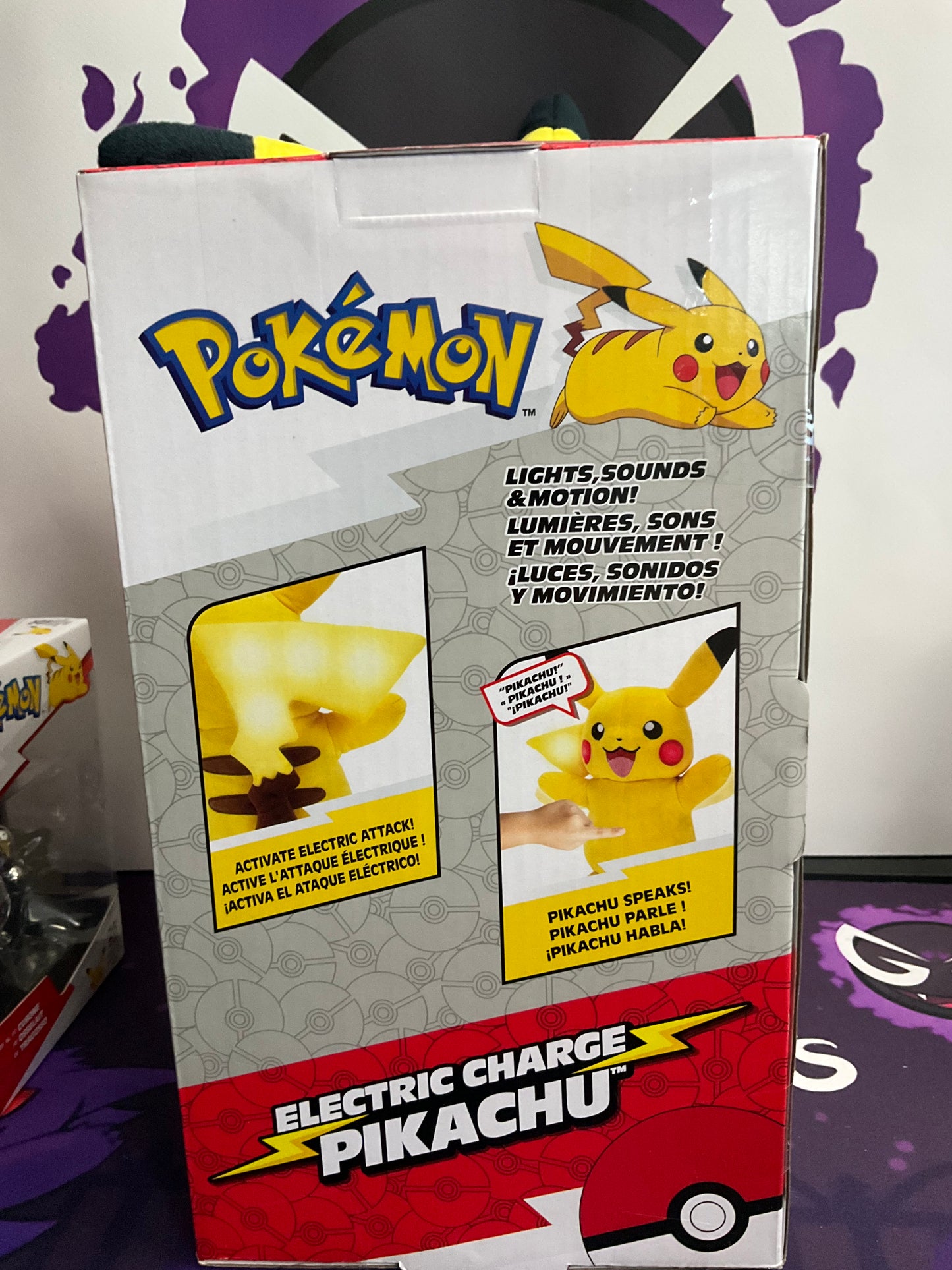 Pokémon Pikachu Electric Charge Plush W/ Lights, Sound & Motion Toy