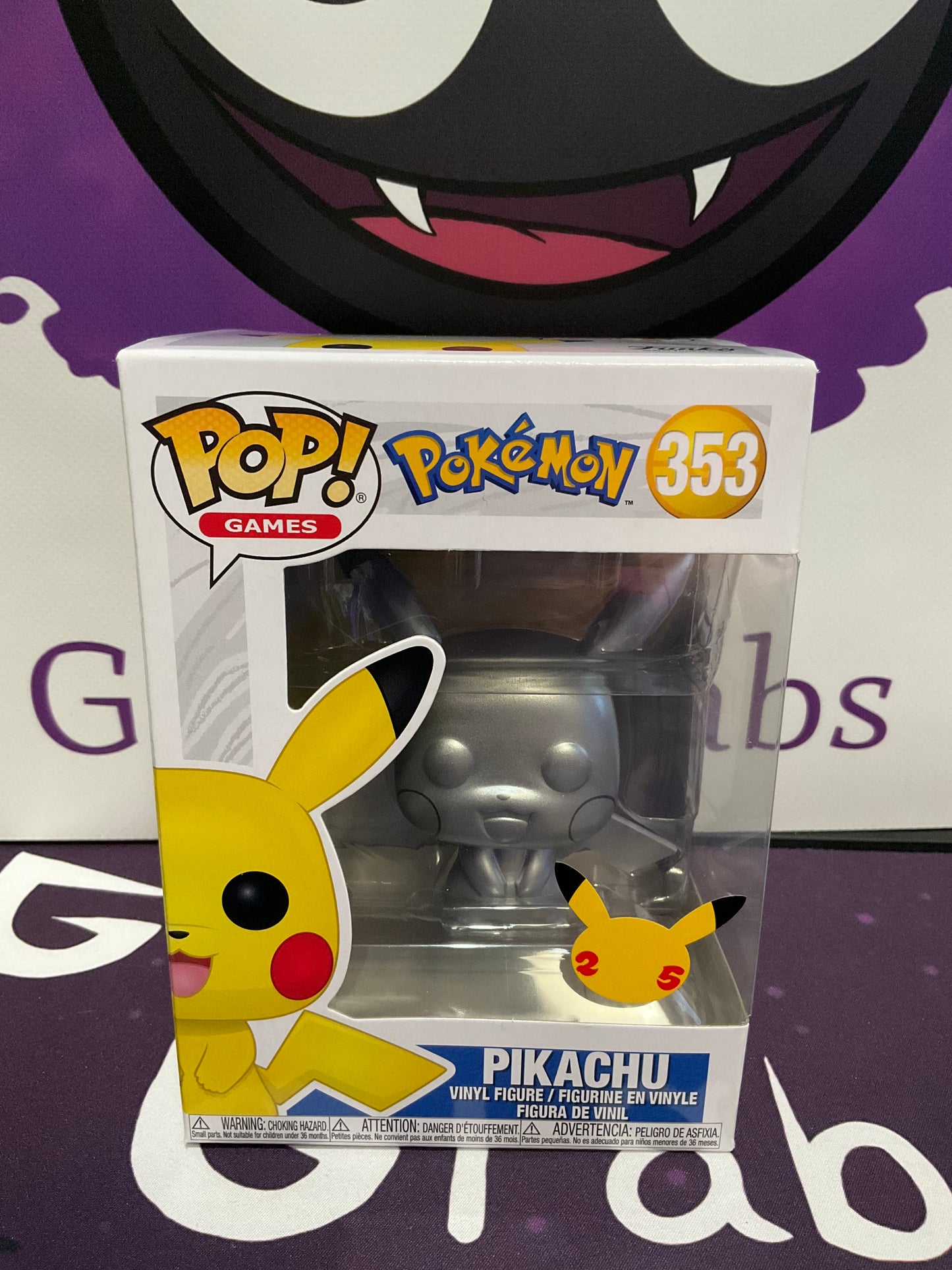 Pokémon Funko Pop Games Pikachu #353 25th Anniversary