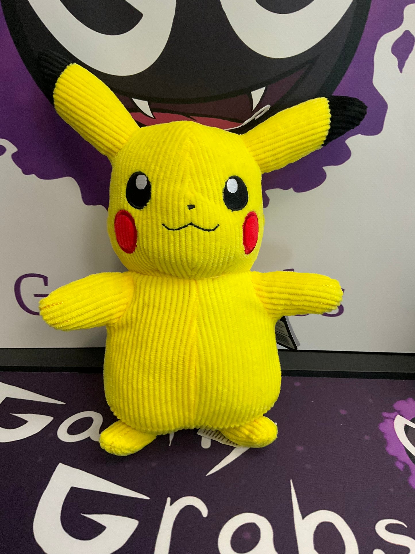 Pokémon Pikachu Corduroy Plush 8 Inch Limited Edition.