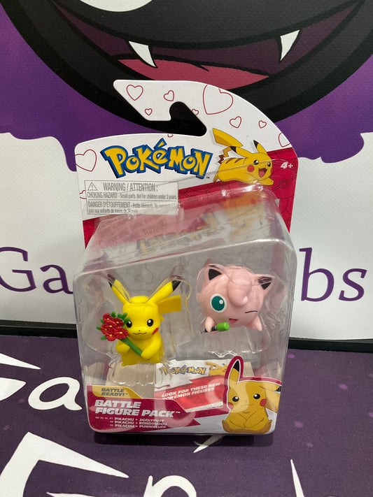 Pokémon Battle Figure Pack Valentines Day Pikachu with Jigglypuff Toy Figures
