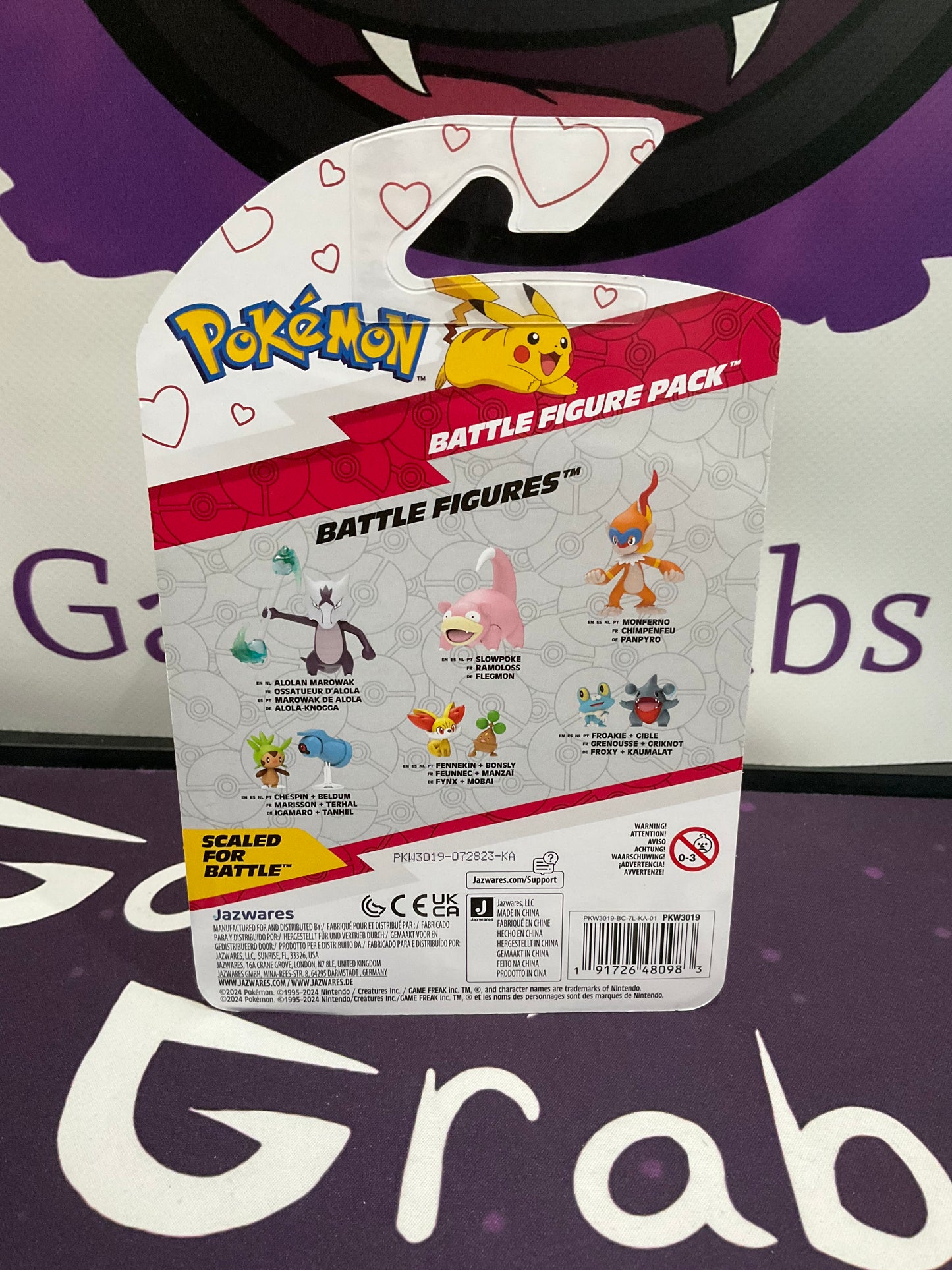 Pokémon Battle Figure Pack Valentines Day Pikachu with Jigglypuff Toy Figures