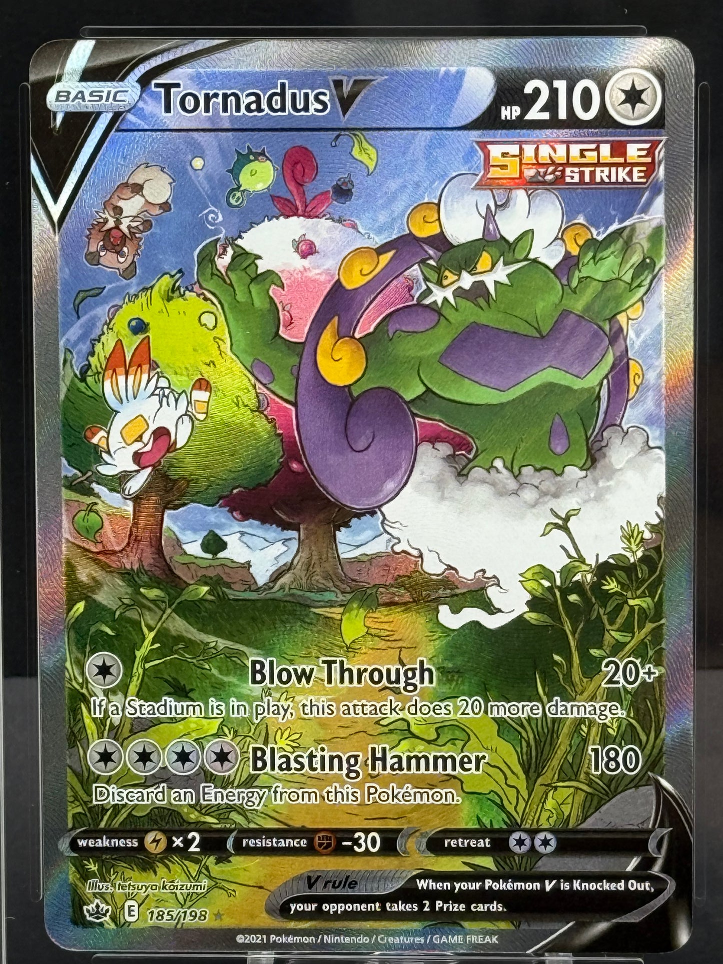 Pokémon Slab# 213 Tornadus V 185/198 TAG 10